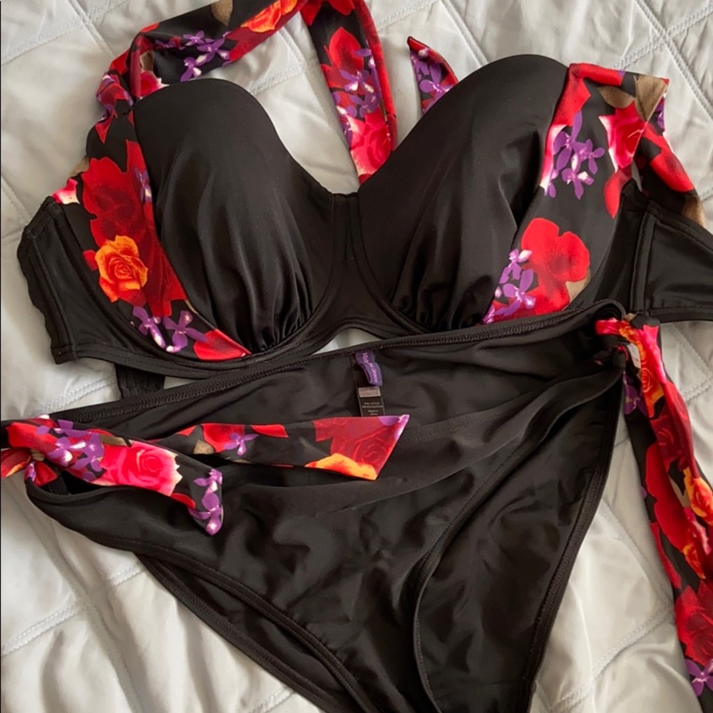 Midnight Grace Halter Bikini top & bottom